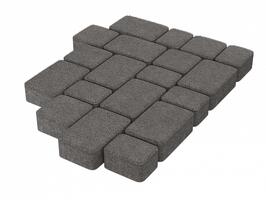  Тротуарная плитка Старый город 60 мм, цвет Серый: внешний вид